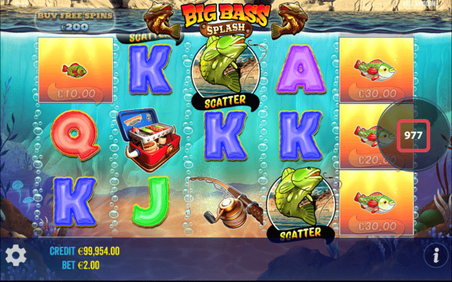 Big Bass Splash Paytable